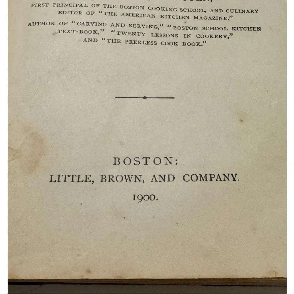 Mrs. Lincoln's Boston Cook Book by Mary Lincoln ( 1900, Hardcover )